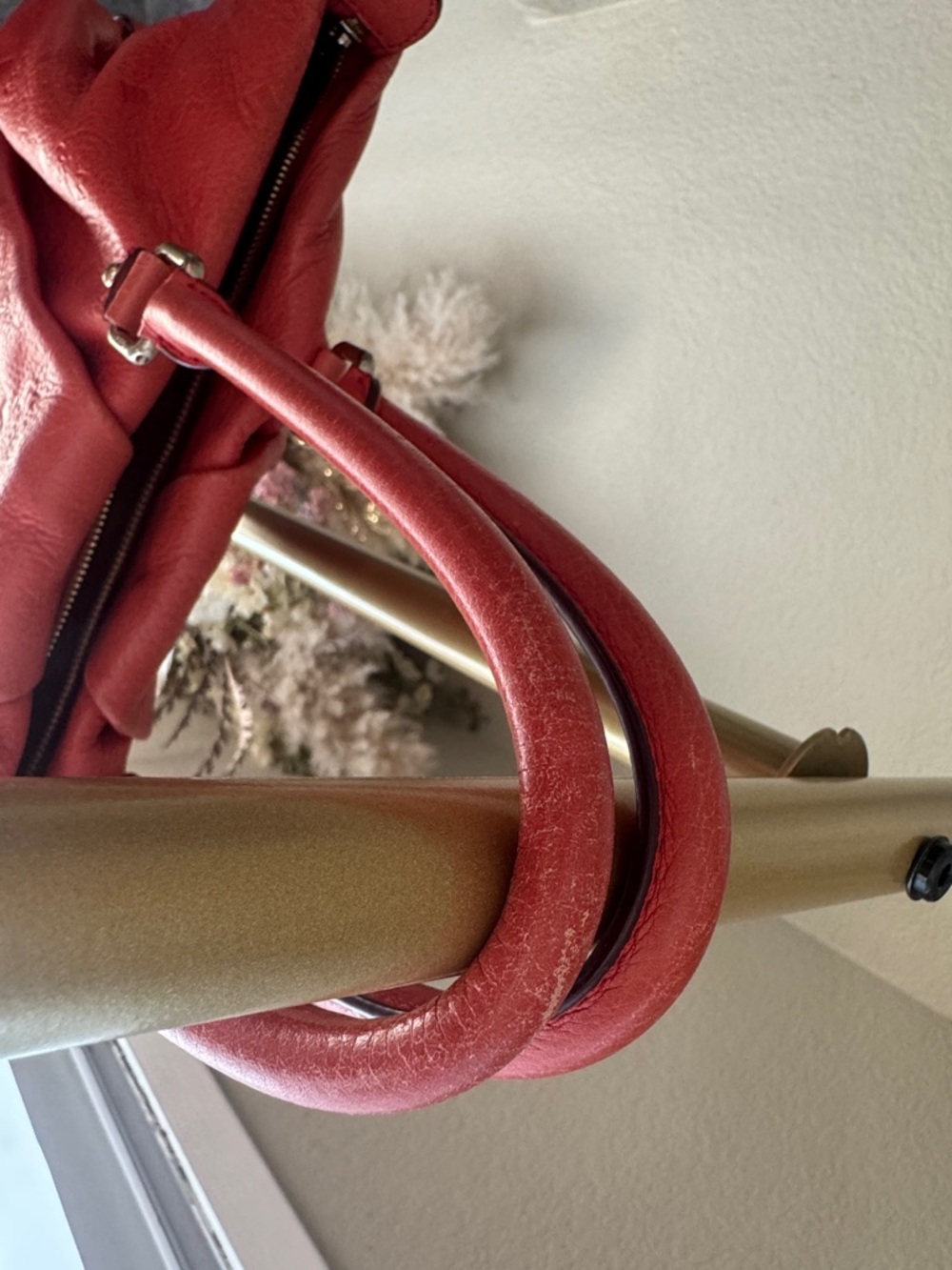 MCM orange Leather Shoulder Tote with Top Handles - Picture 8 of 14